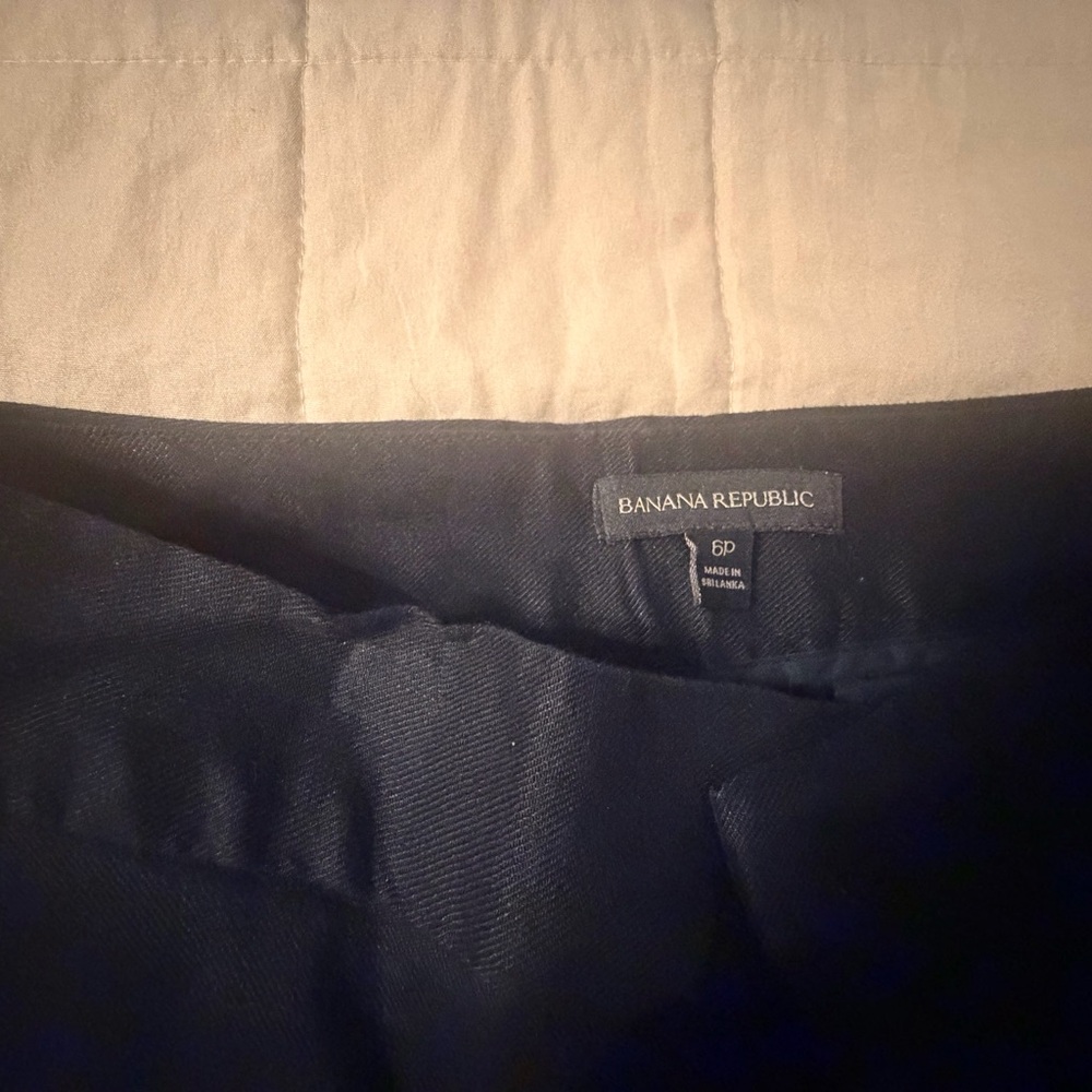 Banana Republic Black Wide-Leg Trousers